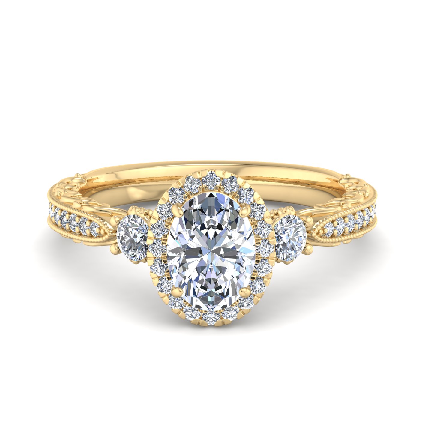 Winter Halo Engagement Ring